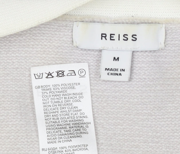 Reiss Women's Grey Cardigan M Short Sleeve