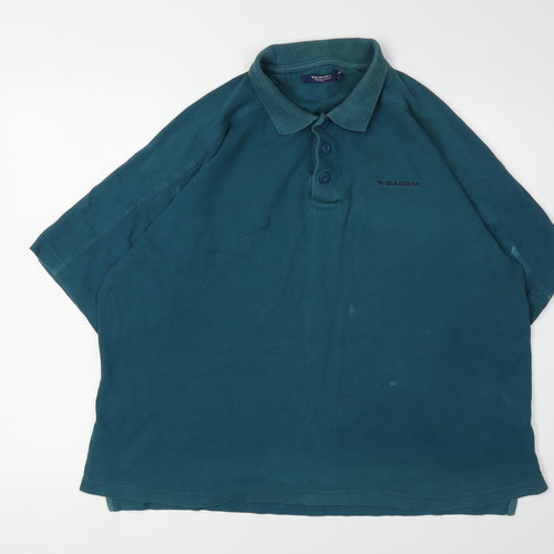 Diadora Men's Blue XL Polo Shirt Short Sleeve