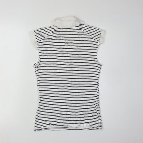 Karen Millen Women's Striped Sleeveless Collared T-Shirt