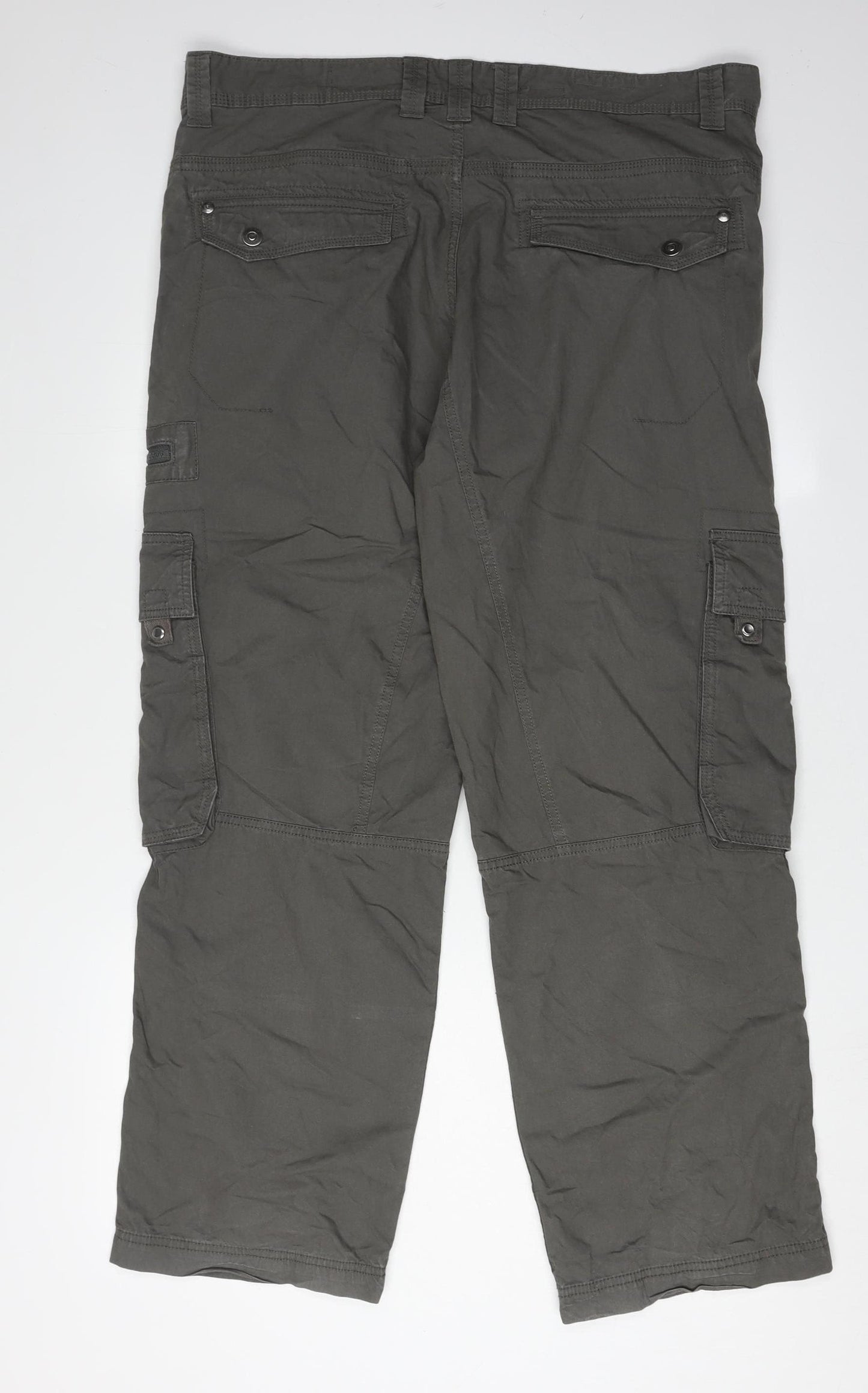 Next Men's Green Jogger Trousers, Size 36, Cotton Blend