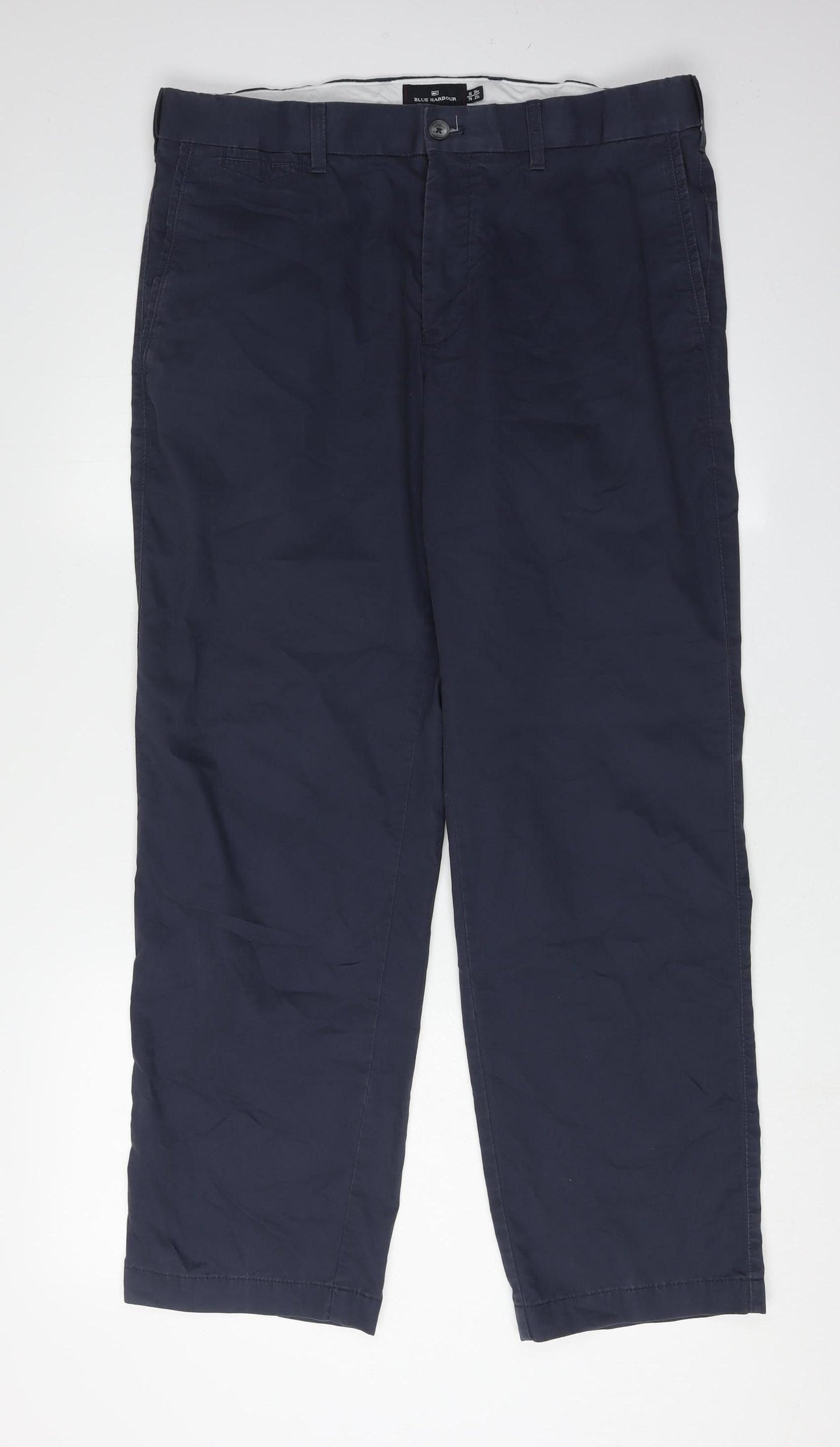 Marks and Spencer Men's Blue Chino Trousers Size 36