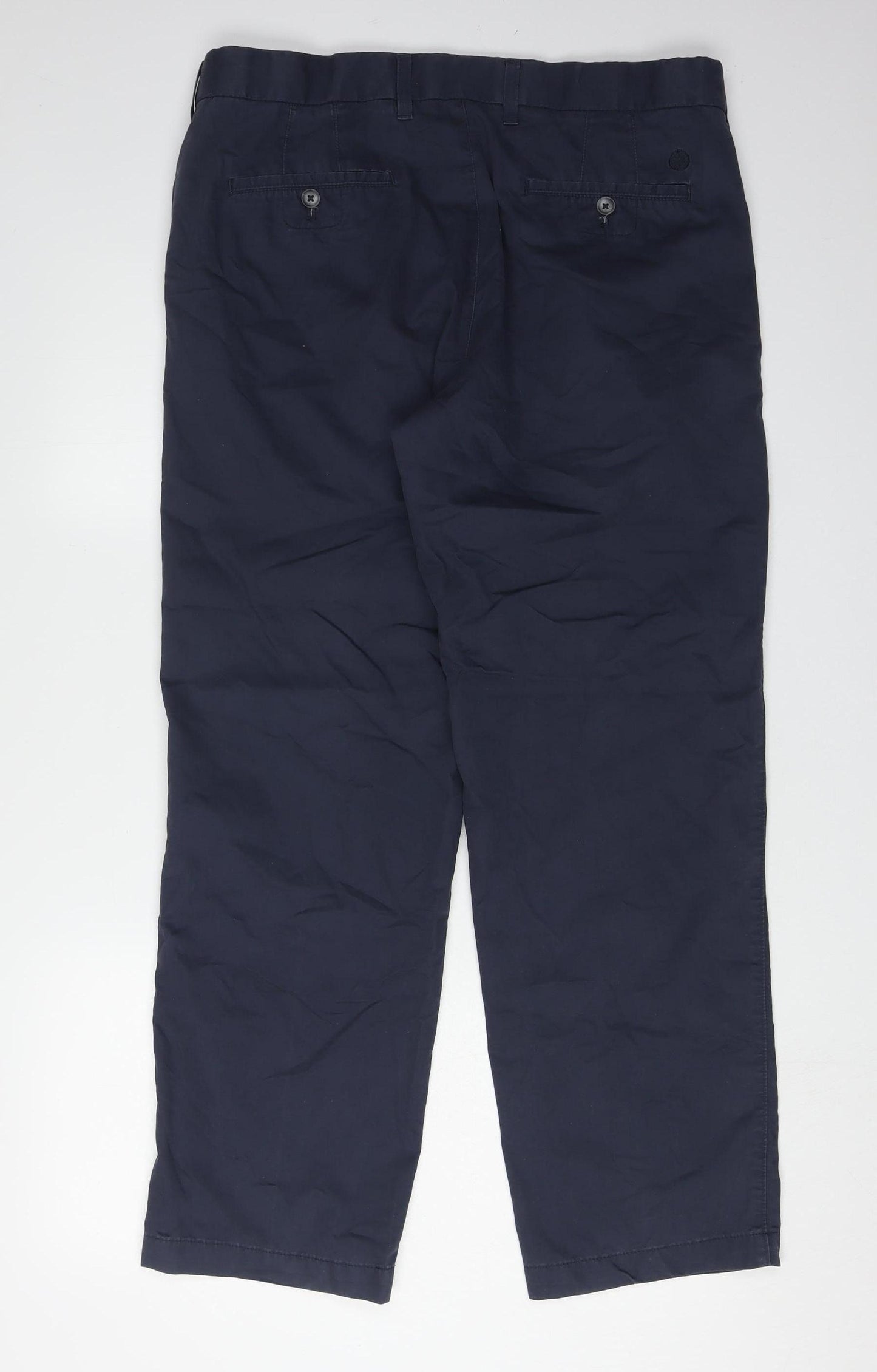 Marks and Spencer Men's Blue Chino Trousers Size 36