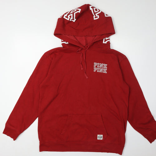 Victoria's Secret Pink Women's Red Pullover Hoodie M