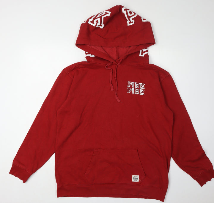 Victoria's Secret Pink Women's Red Pullover Hoodie M