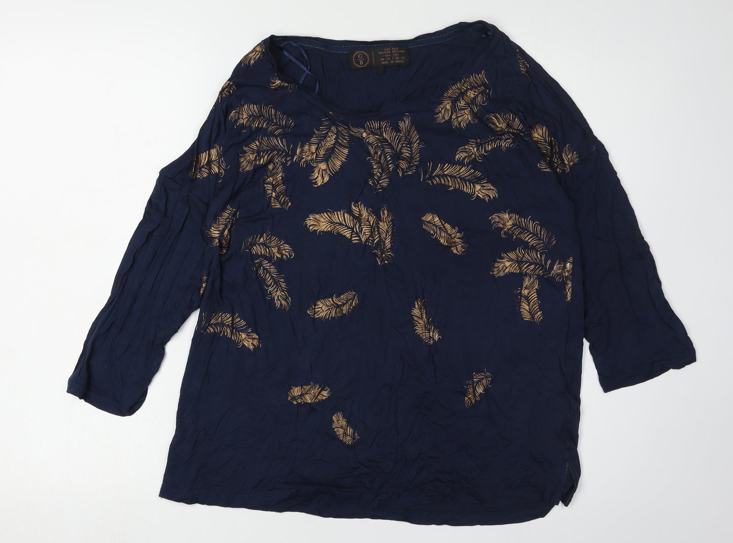 Fat Face Women's Blue Floral Blouse - Size 14