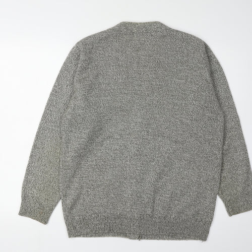 Damart Women's Grey Cardigan, M, Chunky-Knit, Casual