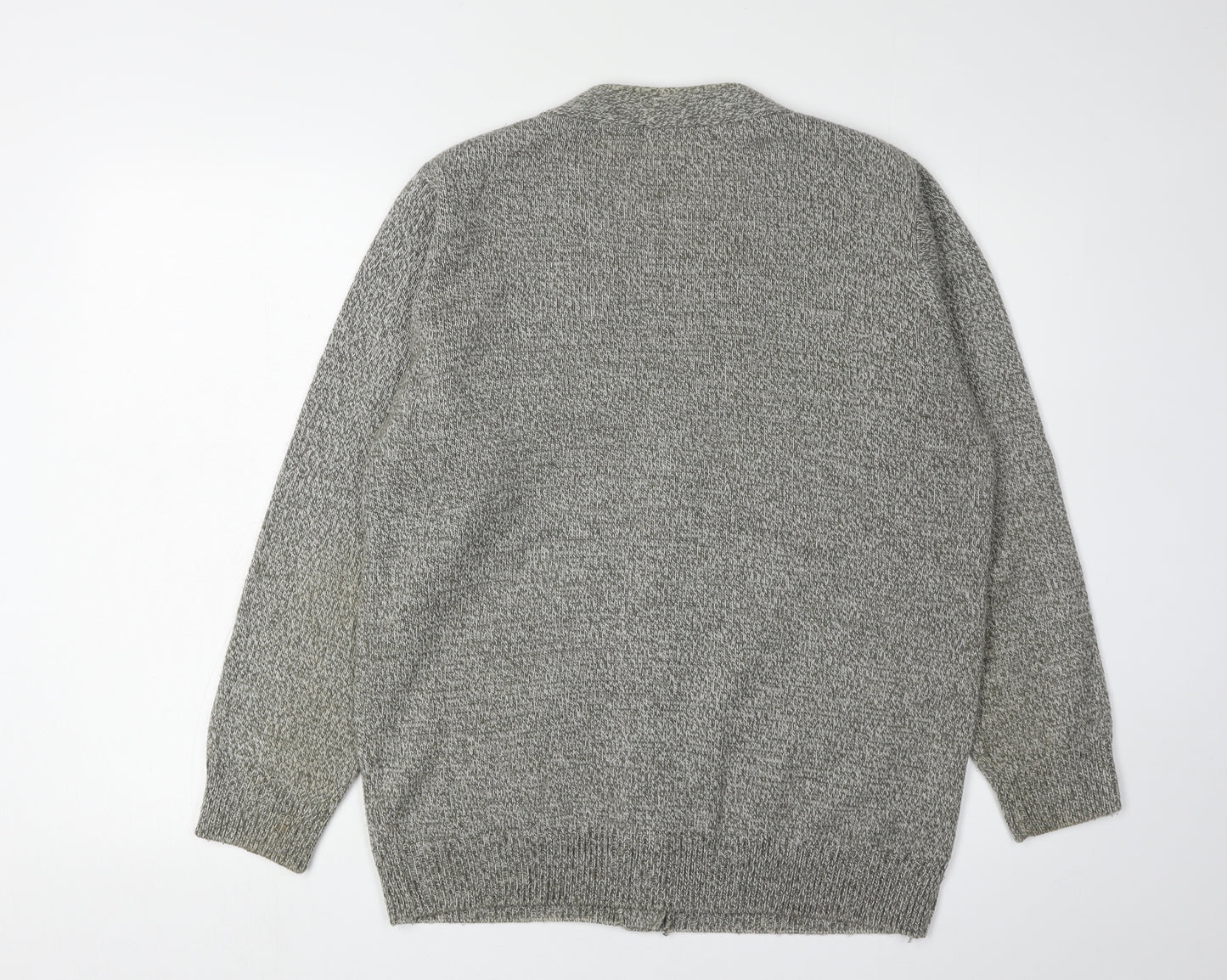 Damart Women's Grey Cardigan, M, Chunky-Knit, Casual