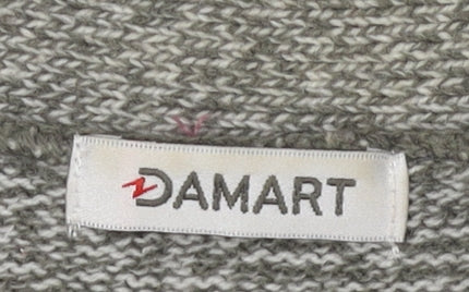 Damart Women's Grey Cardigan, M, Chunky-Knit, Casual