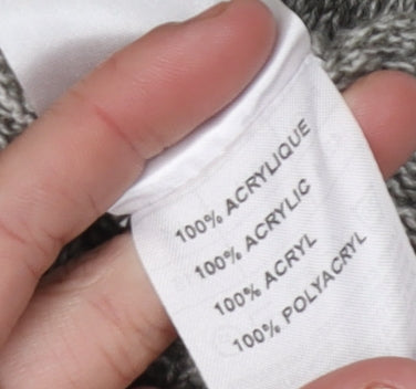 Damart Women's Grey Cardigan, M, Chunky-Knit, Casual