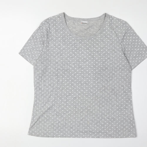 Damart Women's Grey Polka Dot T-Shirt, M, Casual Comfort