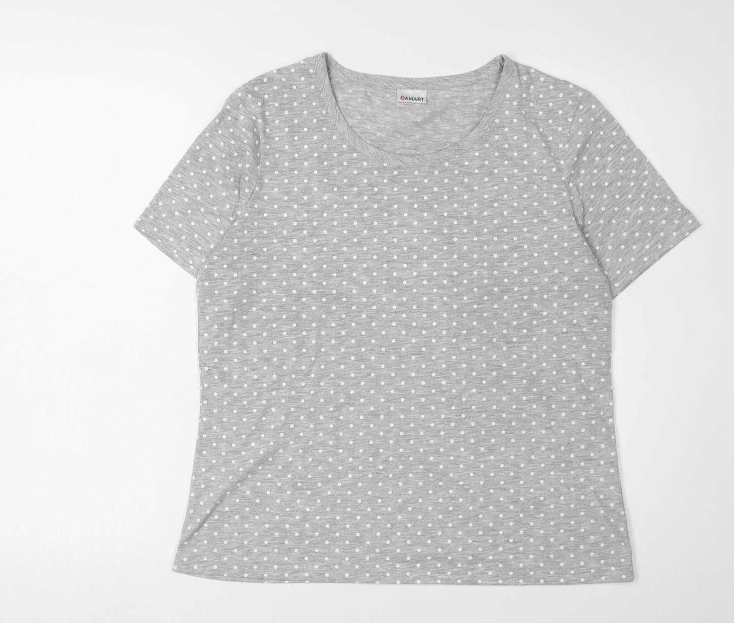 Damart Women's Grey Polka Dot T-Shirt, M, Casual Comfort