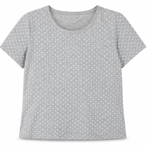 Damart Women's Grey Polka Dot T-Shirt, M, Casual Comfort