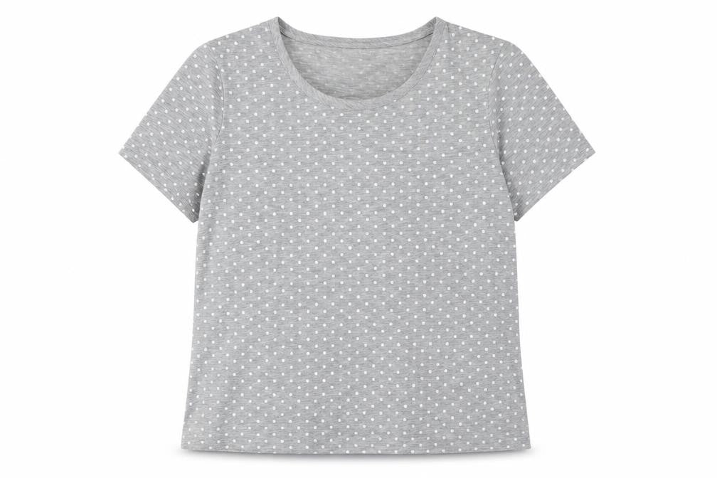 Damart Women's Grey Polka Dot T-Shirt, M, Casual Comfort