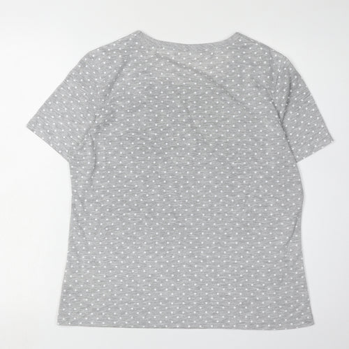 Damart Women's Grey Polka Dot T-Shirt, M, Casual Comfort