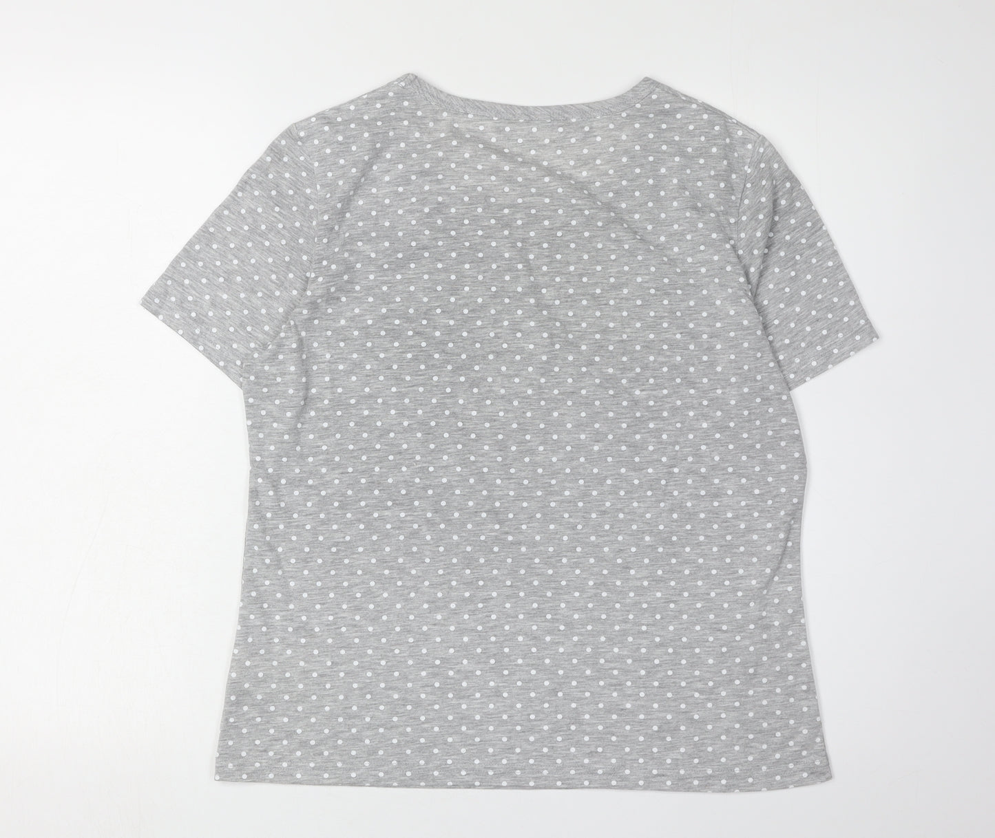 Damart Women's Grey Polka Dot T-Shirt, M, Casual Comfort