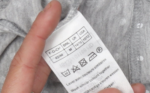 Damart Women's Grey Polka Dot T-Shirt, M, Casual Comfort