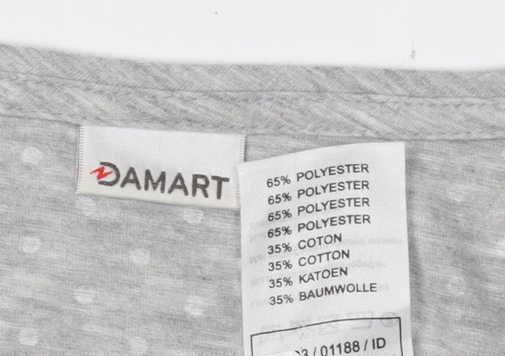 Damart Women's Grey Polka Dot T-Shirt, M, Casual Comfort