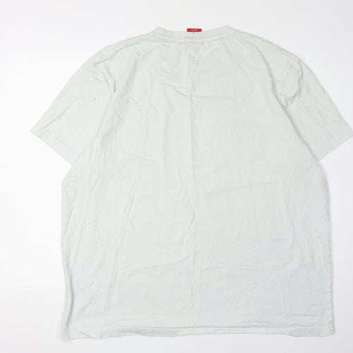 Men's England 3XL White Graphic T-Shirt