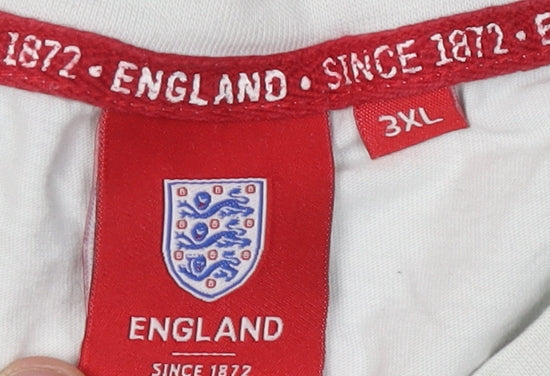 Men's England 3XL White Graphic T-Shirt