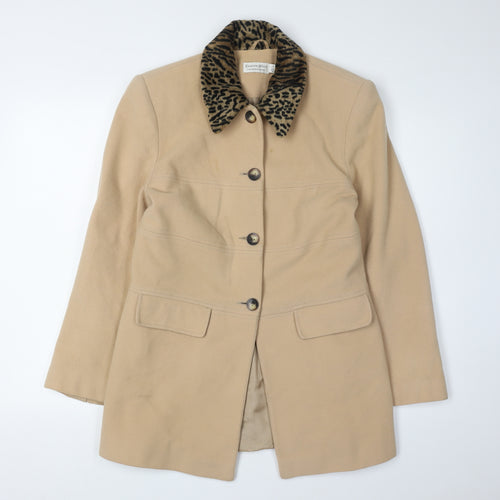 Charlotte Halton Women's Beige Wool Overcoat UK 12