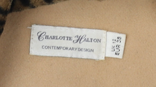 Charlotte Halton Women's Beige Wool Overcoat UK 12