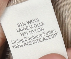 Charlotte Halton Women's Beige Wool Overcoat UK 12