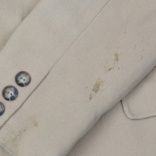 Charlotte Halton Women's Beige Wool Overcoat UK 12