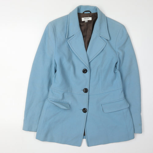 Mexx Women's Blue Wool Blazer Size 12