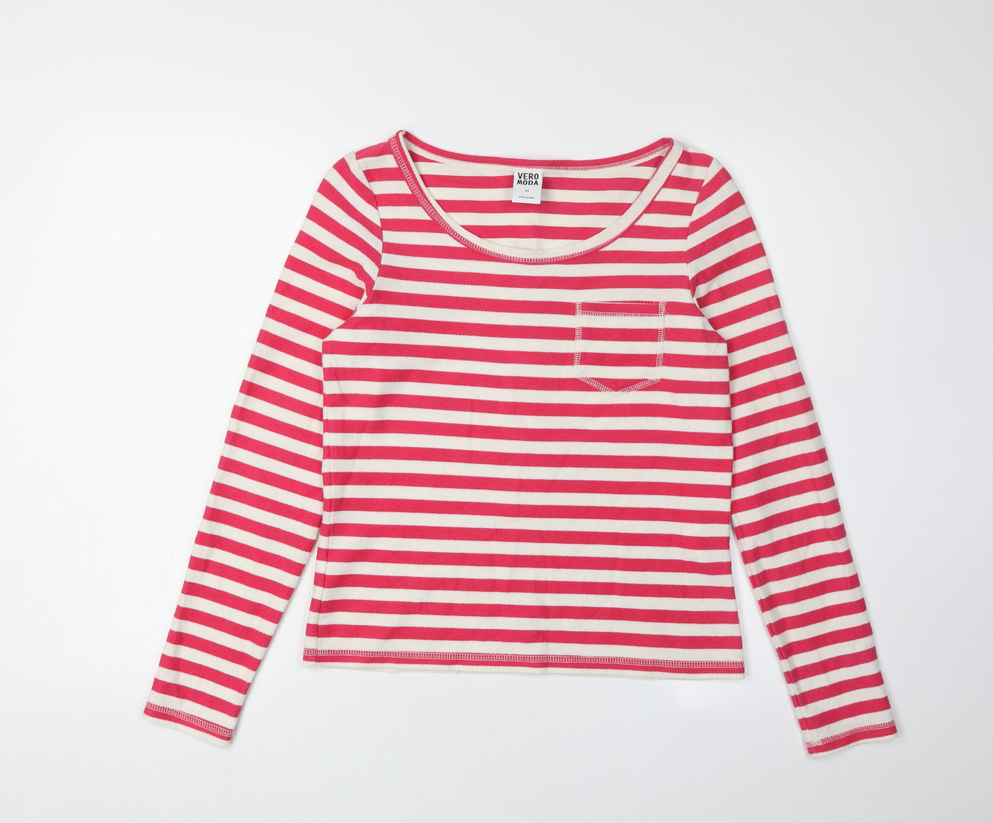 Vero Moda Women's Red Striped Pullover Jumper XS