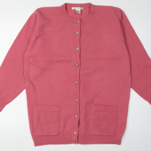 Maria Chietti Women's Pink Wool Cardigan S