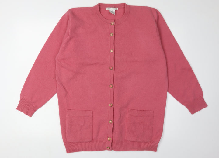 Maria Chietti Women's Pink Wool Cardigan S