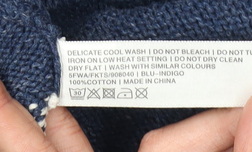 FatFace Women's Blue Fair Isle Cardigan Size 12