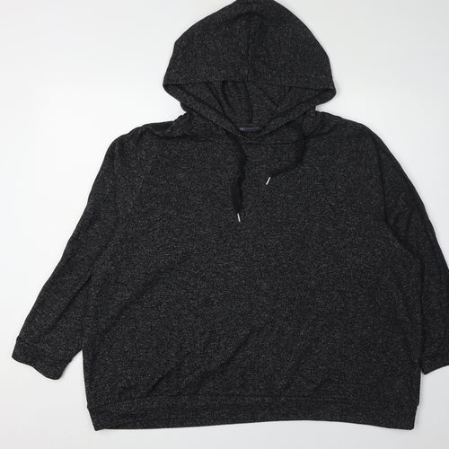 Marks and Spencer Women's Black Pullover Hoodie Size 14