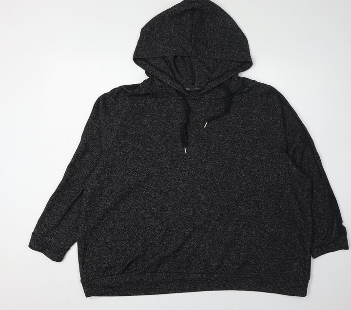 Marks and Spencer Women's Black Pullover Hoodie Size 14