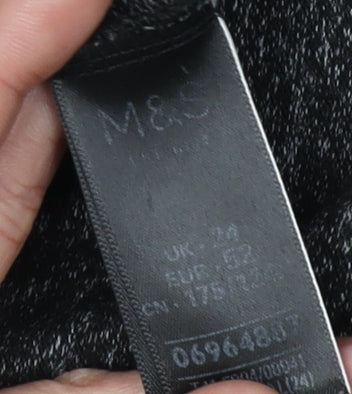 Marks and Spencer Women's Black Pullover Hoodie Size 14