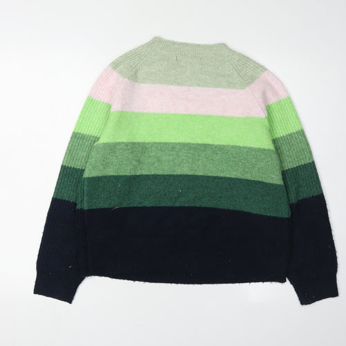 Marks and Spencer Women's Multicoloured Striped Pullover Jumper - Size S