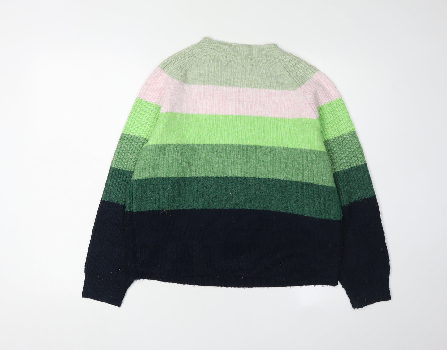 Marks and Spencer Women's Multicoloured Striped Pullover Jumper - Size S