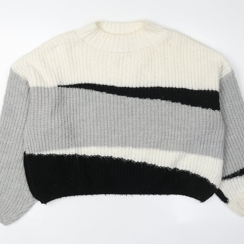 Topshop Women's Multicoloured Striped Jumper S