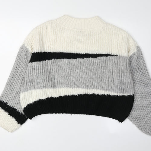 Topshop Women's Multicoloured Striped Jumper S