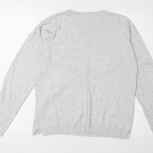 Hush Women's Grey Star Pullover Jumper, Size S