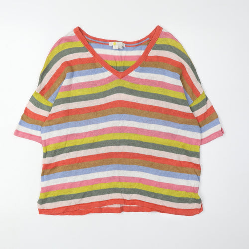Boden Women's Striped Linen Pullover - Size 10
