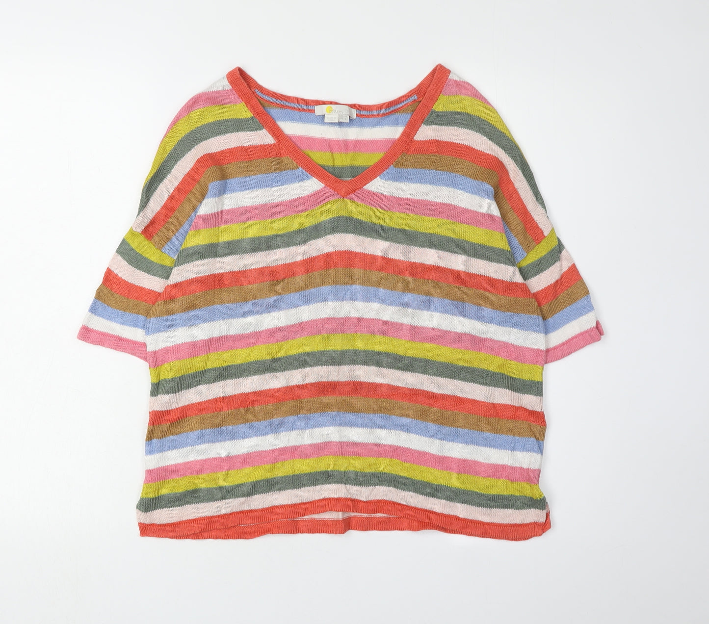 Boden Women's Striped Linen Pullover - Size 10