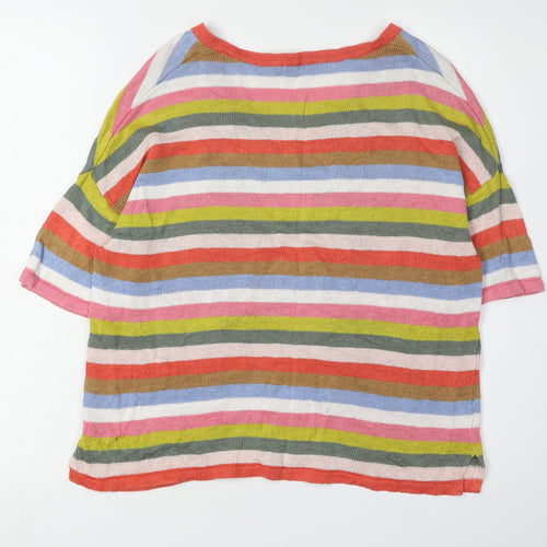 Boden Women's Striped Linen Pullover - Size 10
