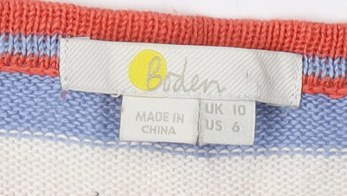 Boden Women's Striped Linen Pullover - Size 10