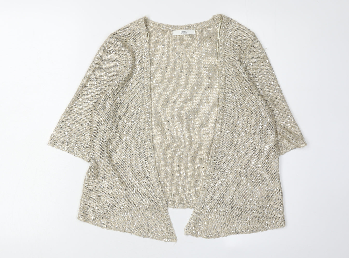 Marks and Spencer Women's Beige Cardigan Size 10