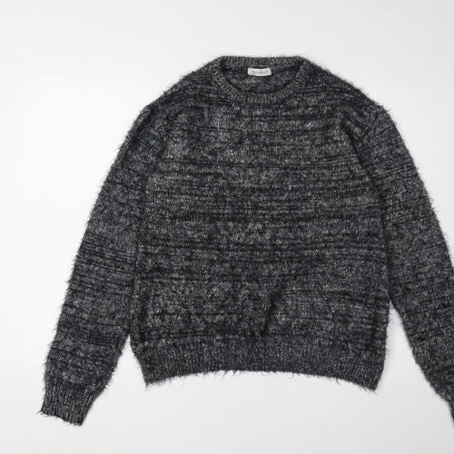 C&A Women's Black Acrylic Pullover Jumper, Size L