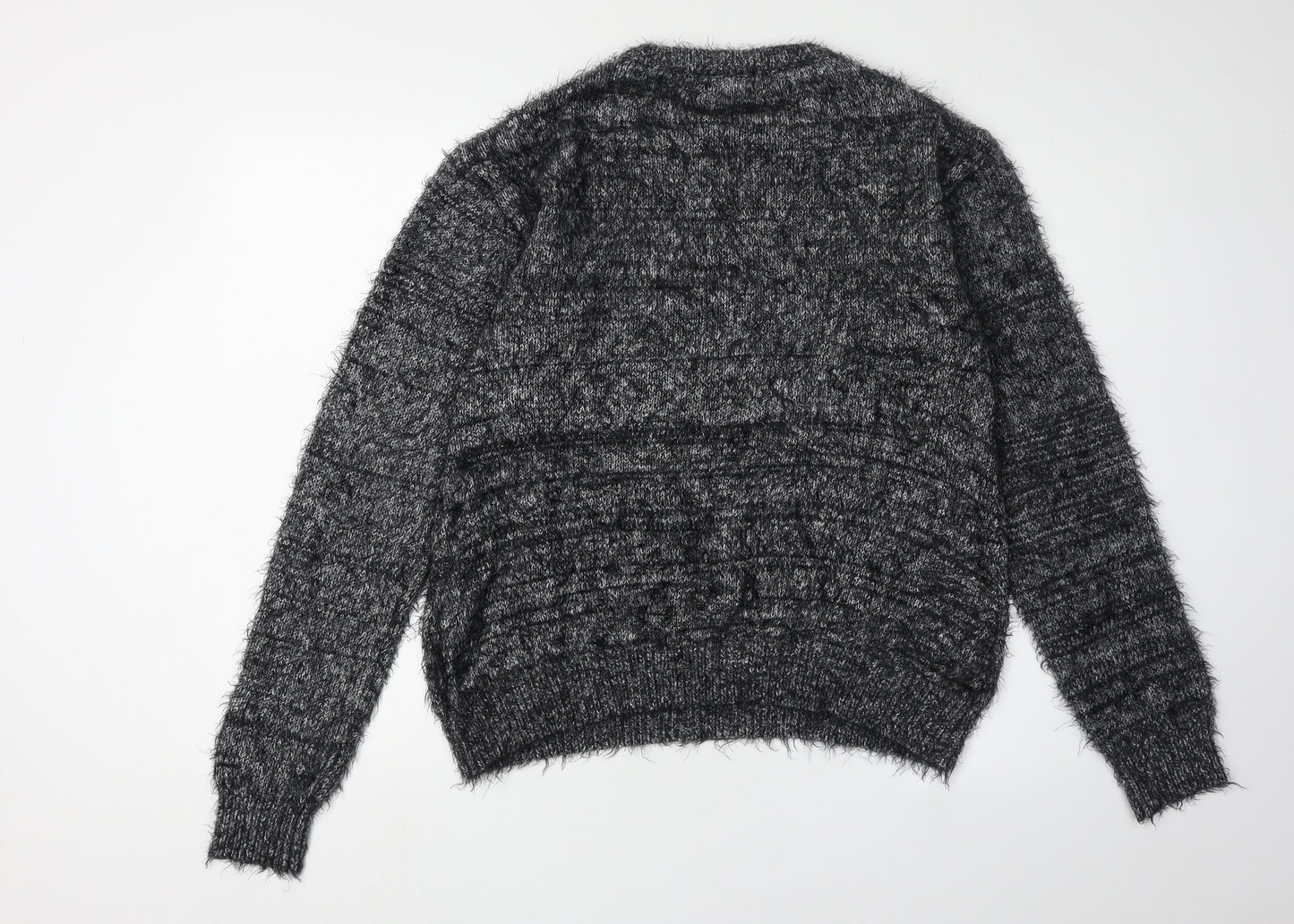 C&A Women's Black Acrylic Pullover Jumper, Size L