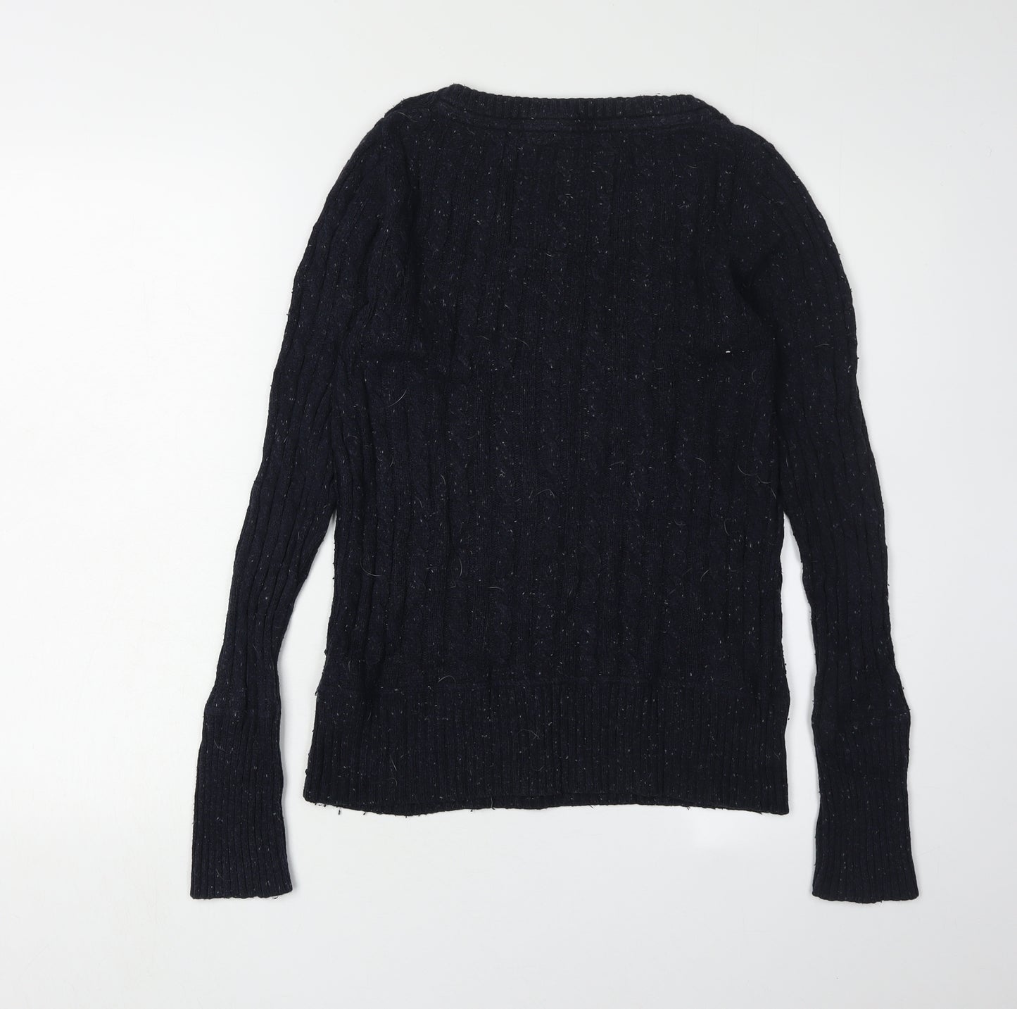 Superdry Women's Black Cable-Knit Jumper M