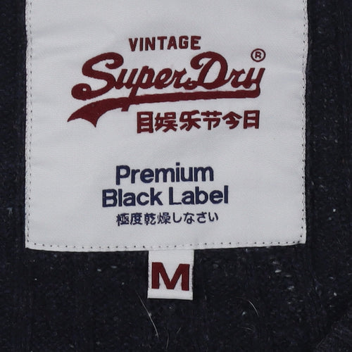 Superdry Women's Black Cable-Knit Jumper M