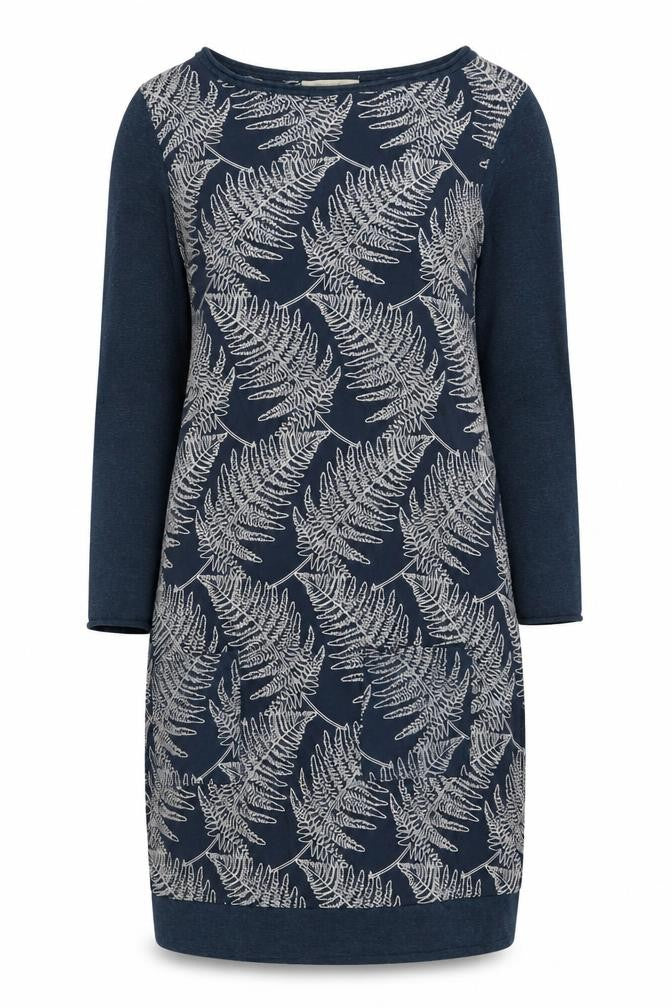 Front view of White Stuff Women’s Blue Floral Dress -, size UK 8